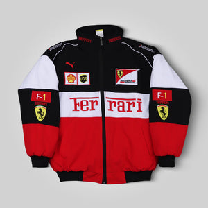 F1 Jacket White Ferrari Racing Jacket