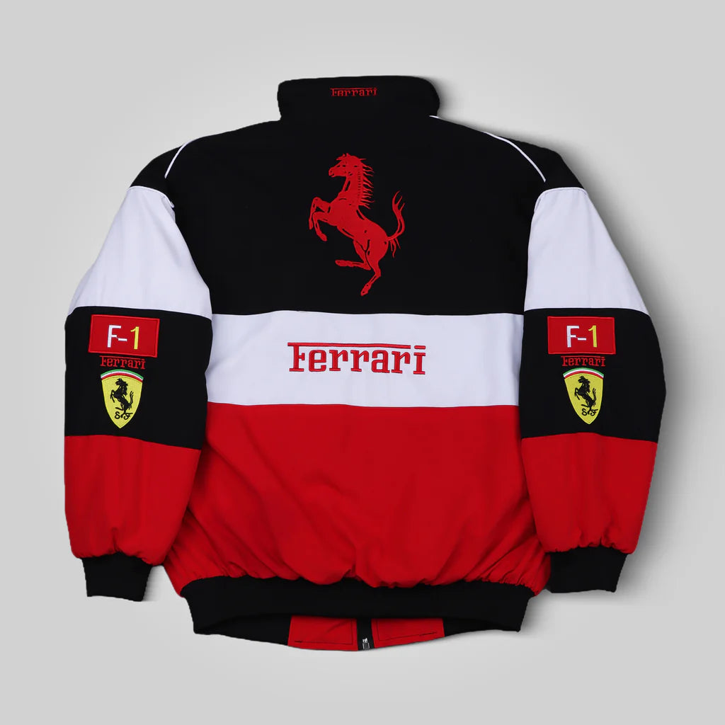 F1 Jacket White Ferrari Racing Jacket