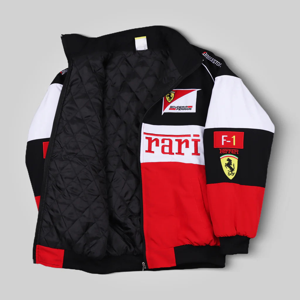 F1 Jacket White Ferrari Racing Jacket