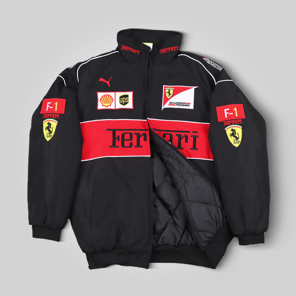 F1 Jacket Black Ferrari Racing Jacket